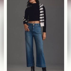 NWT Maeve by Anthropologie The Colette cropped jeans 34 Tall